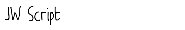 JW Script font preview